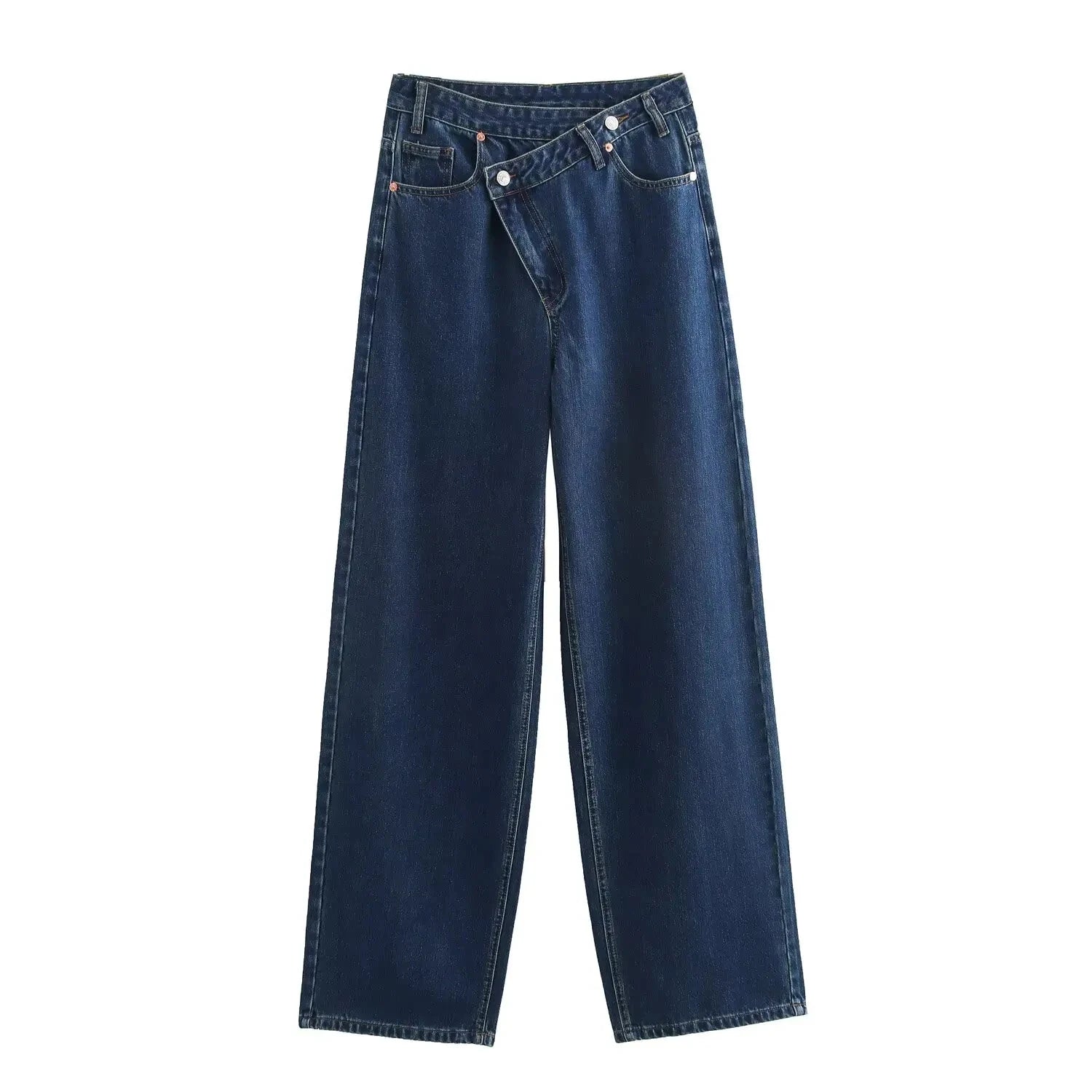 2025 Summer Women'S Fashionable Straight Jeans High Waist Vintage Zipper Women'S Casual Jeans Commuting Streetwear Y2K