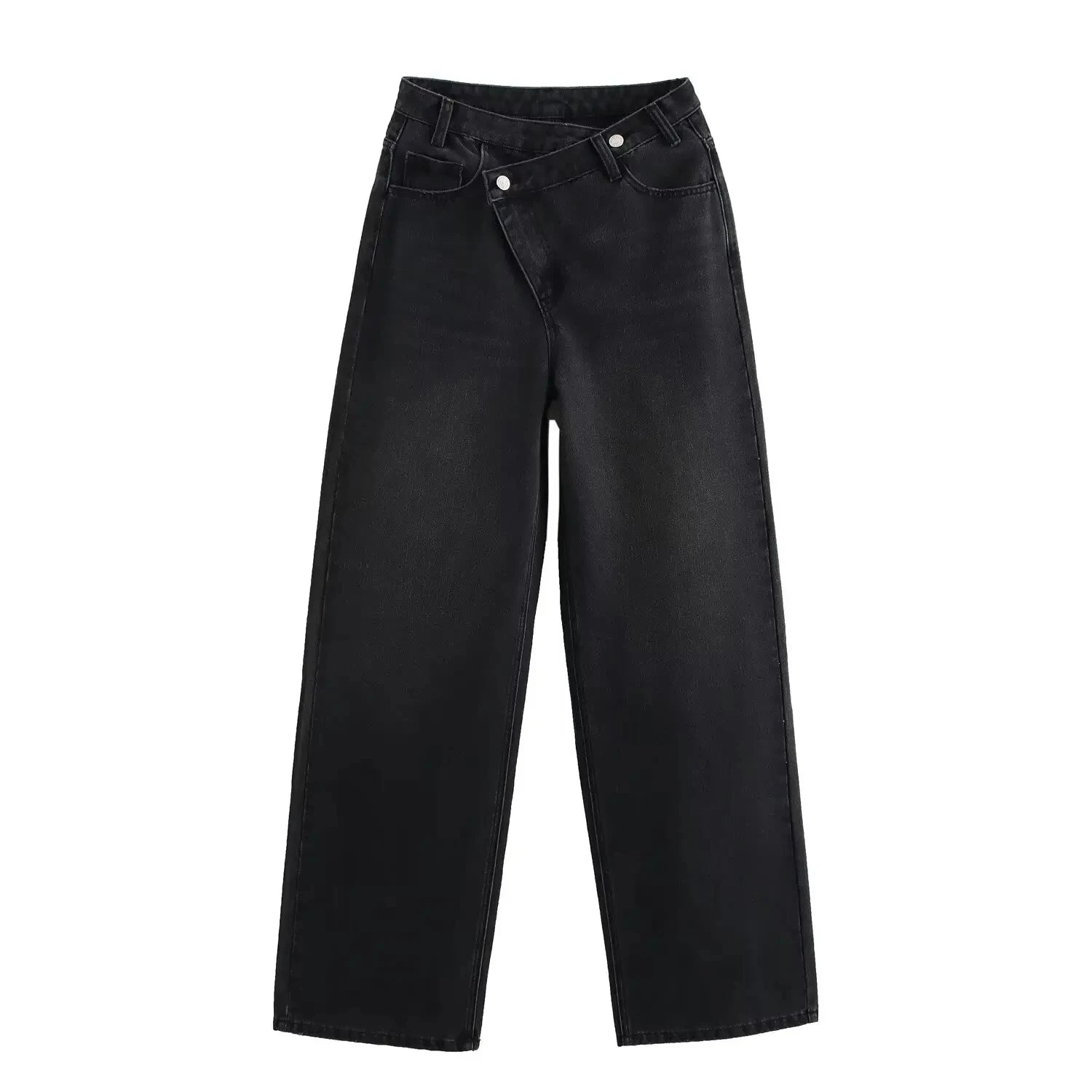 2025 Summer Women'S Fashionable Straight Jeans High Waist Vintage Zipper Women'S Casual Jeans Commuting Streetwear Y2K